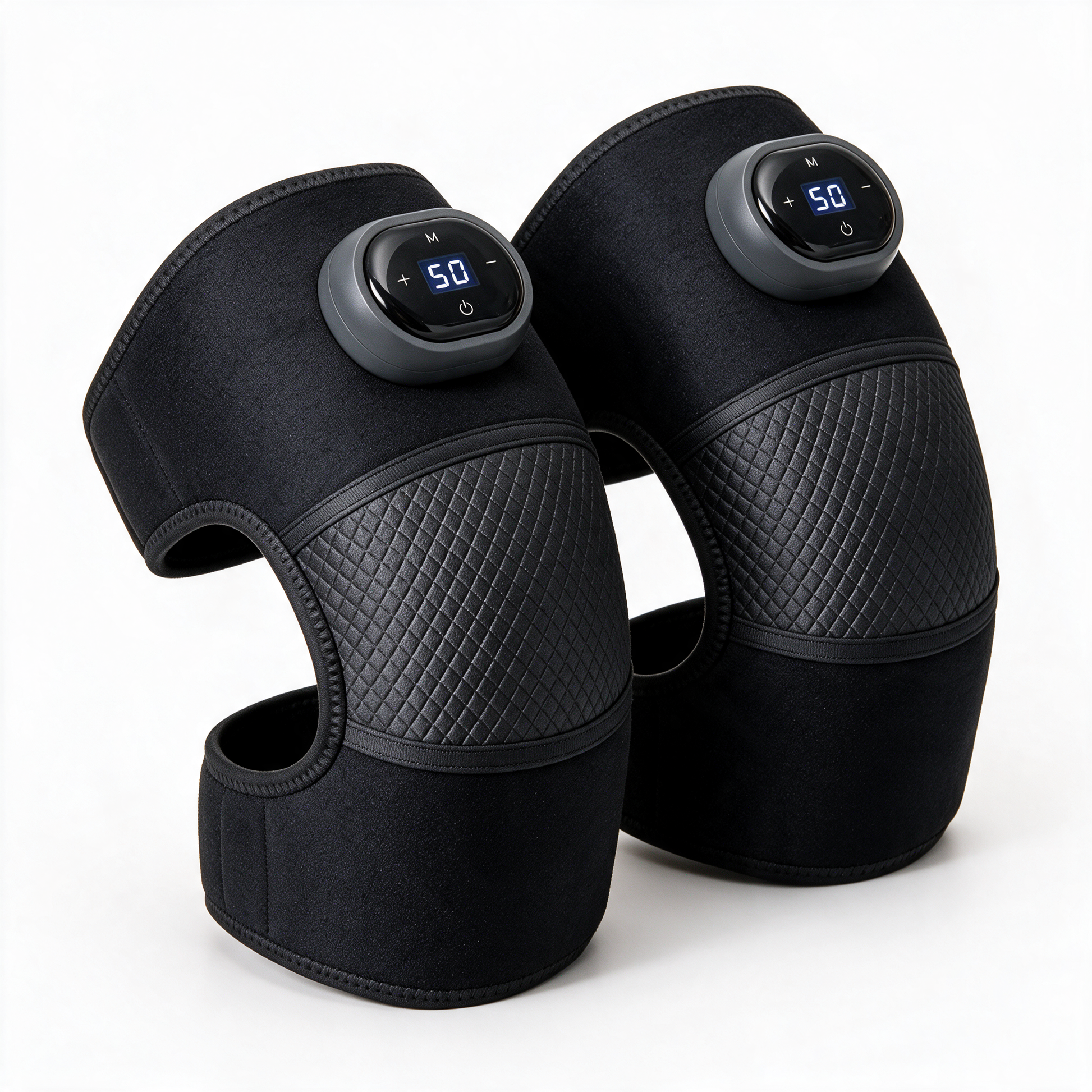 Two Heated Knee Massagers side by side, the Pair option for both knees at once